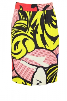 Moschino Cheap and Chic Mixed Print Colours Skirt