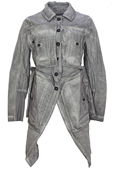 Rundholz Charcoal Cloud Panelled pocketed Coat