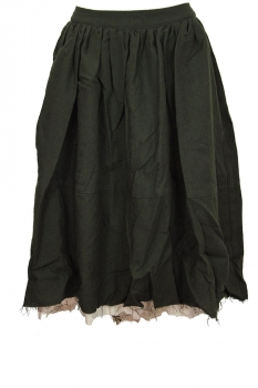 Aleksandr Manamis Nature Green Pleated Skirt