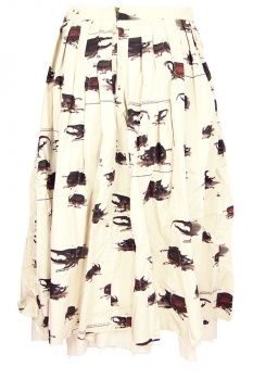 Aleksandr Manamis Beetle Print Bettle Plisse Skirt