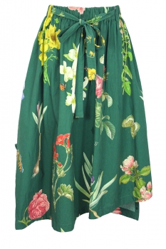 Aleksandr Manamis Jardin Vert Print Asymmetric Skirt
