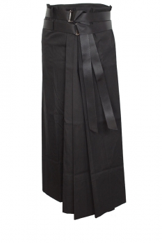 Davids Road Black Unisex Maxi Skirt/Kilt