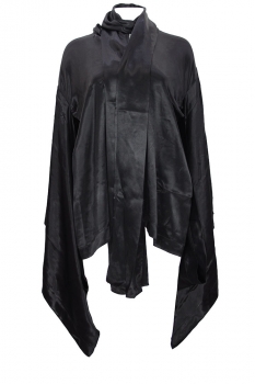 Davids Road Black Kimono Top with neck ties