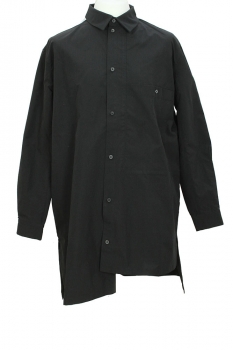 First Aid to the Injured Black Over-Sized, Poplin Shirt