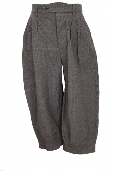 Klasica Grey 'Ginggam' Check Trousers