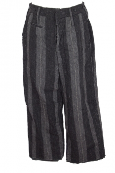 Klasica Black Grey Off-White Stripes Trousers