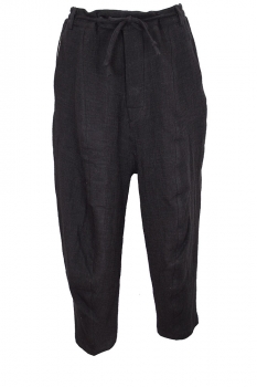 Marc Point Black Drop-Crotch Trousers