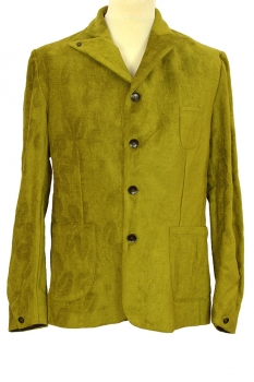 Marc Point Green Gold Velvet 4 button Jacket