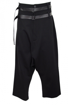 Pal Offner Black Double Belted Trousers