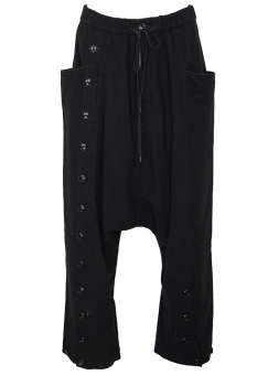 The Viridianne Black Drop Crotch Pant