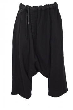 The Viridianne Black Cropped, Low drop Crotch Pant