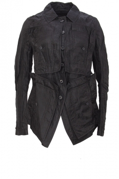 Rundholz Black Cotton/Silk Pocketed Jacket