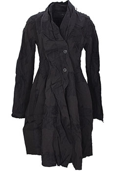 Rundholz Black Shawl Collared Coat