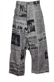 Rundholz Moon Walk Trousers in Thick Cotton print