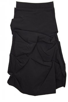 Rundholz Black Folded Fabric Padded Panel  Skirt