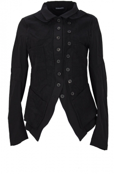 Rundholz Black Mixed Fabric Cut-away Jacket