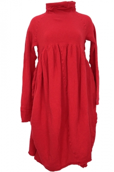 Rundholz Cardinal Red Knitted Roll Neck Dress