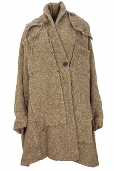 Rundholz Camel Mel Knitted Oversized Panelled Coat