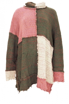 Rundholz Marl and block colours (original) Knitted long patchwork Jumper (pullover)