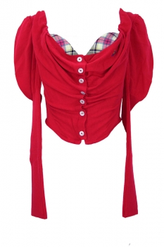 Vivienne Westwood Red with Tartan Bea Corset Cardi